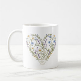 Caneca De Café Botanical Heart Apothecary Pharmacy Flower