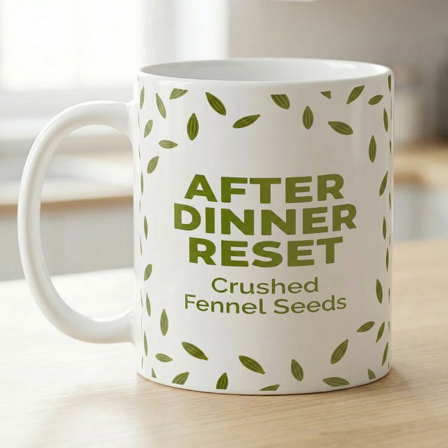 Caneca De Café Botanical Pantry Label Fennel Recipe (Criador carregado)