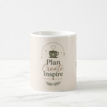 Caneca de Café Botânico Elegante – Escrivaninha In