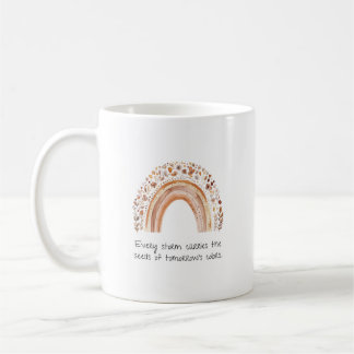 Caneca De Café Botão de Cabelo Boho Arco-íris