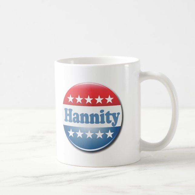 Caneca De Café Botão de Hannity (Direita)