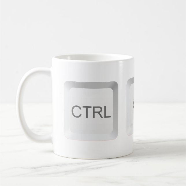 Caneca De Café botão de teclado de computador CTRL ALT DEL do Sli (Esquerda)