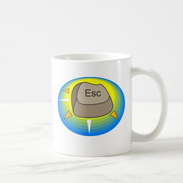 Caneca De Café Botão do escape do computador (Direita)