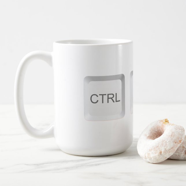 Caneca De Café botão do teclado de computador CTRL ALT DEL do Sli (Com Donut)