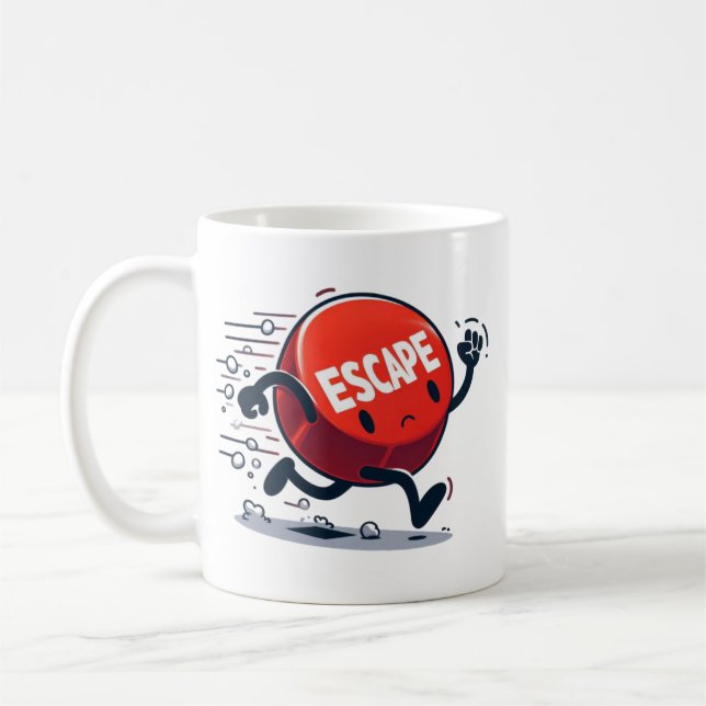 Caneca De Café Botão Escape em execução (Esquerda)