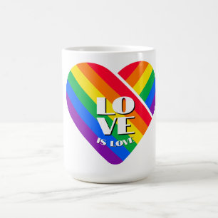 Caneca De Café Botão Oral do Orgulho Arco-Íris