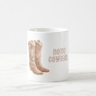 Caneca De Café Botas Boho Vaqueira
