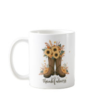 Botas Florais de Outono para Caminhar em Gratidão
