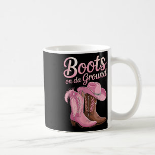 Caneca De Café Botas No Chão, Dança Da Linha Da Cowgirl, Boca-Boc