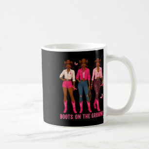 Caneca De Café Botas No Chão De Cancer De Mama Rosa-Rosa
