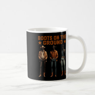Caneca De Café Botas No Chão Rodeio Western Cowboys Negros Quadra