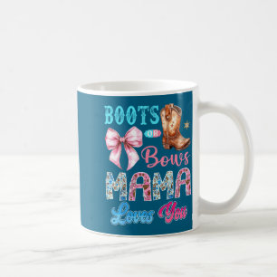 Caneca De Café Botas ou Arcos Mamãe Ama Você Revelação de Gênero 