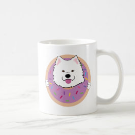 Caneca De Café Botões em uma rosquinha