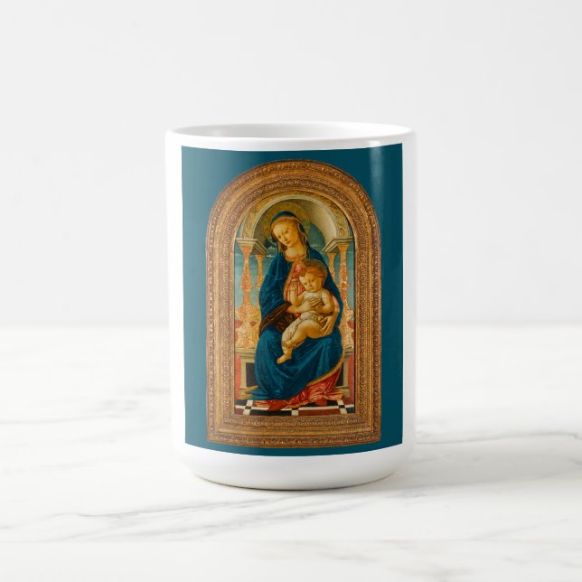 Caneca De Café Botticelli (1445-1510) Madonna & Criança Enthroned (Centro)