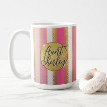 Bougie Rosa Stripes Café Personalizado