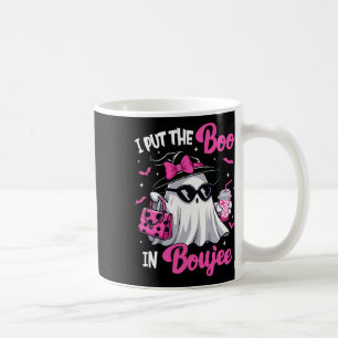 Caneca De Café Boujee Boo Jee Spooky Ghost Pink Halloween Pumpkin