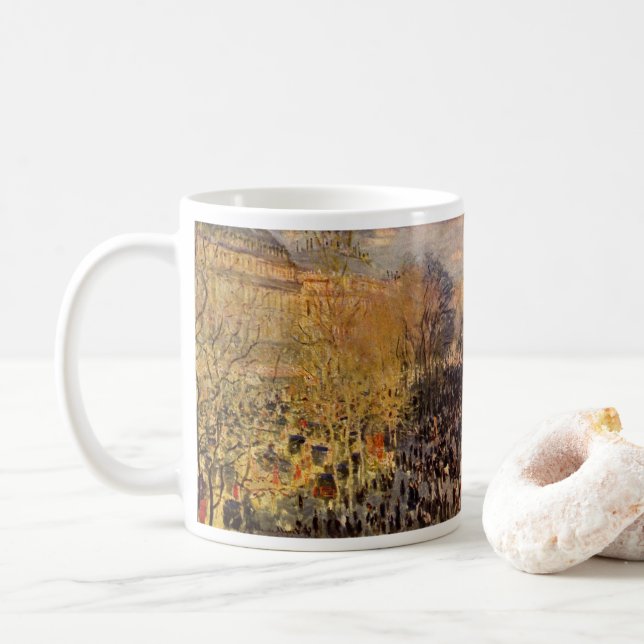 Caneca De Café Boulevard des Capucines de Claude Monet, Arte Fino (Com Donut)