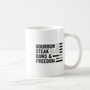Caneca De Café Bourbon Steak Guns E Freedom Usa Flag Whiskey Pa