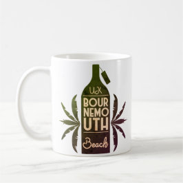 Caneca De Café Bournemouth Beach Green Bottle