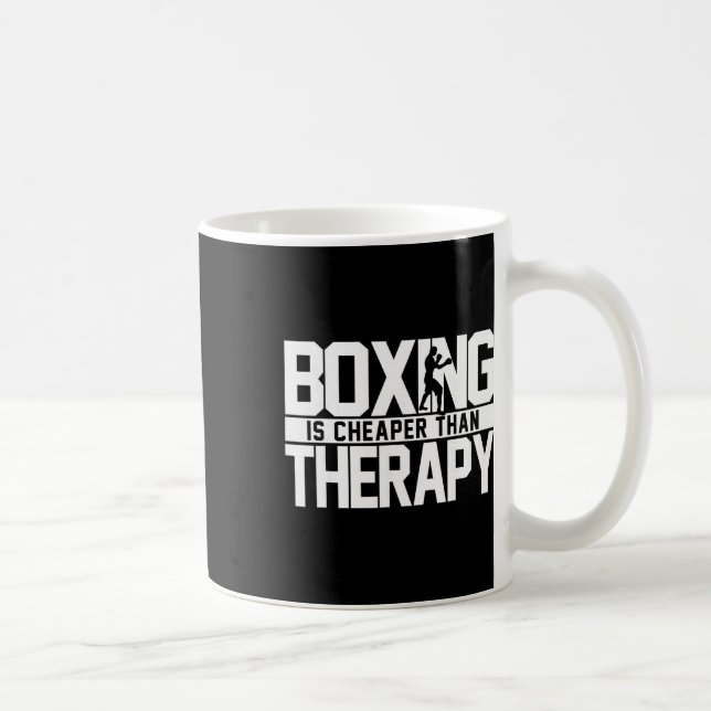 Caneca De Café Boxe É Mais Barato Do Que Terapia Citação de Kickb (Direita)
