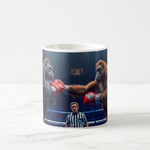 Caneca De Café Boxe Gorilla vs. Orangotango