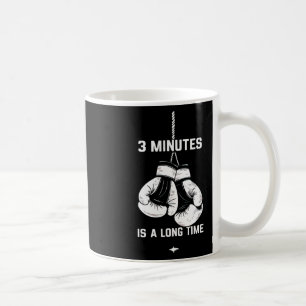 Caneca De Café Boxe Kickboxing Boxeador 3 Minutos É Um Longo Temp