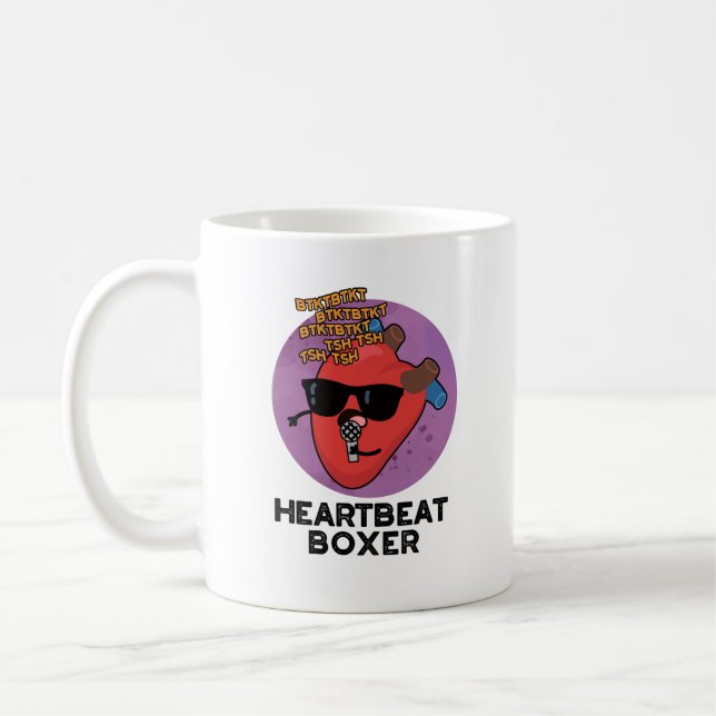 Caneca De Café Boxer Boxer Música Engraçada Coração (Esquerda)