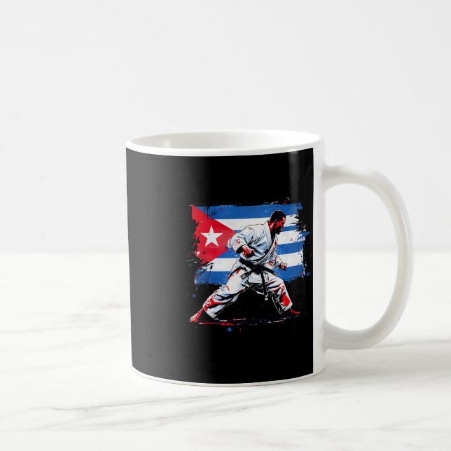 Caneca De Café Boxer cubano - Orgulho cubano boxando caixa de ban (Direita)