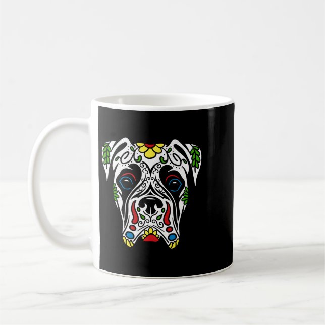 Caneca De Café Boxer De Branco - Crânio De Açúcar Agenciado Pelo  (Esquerda)