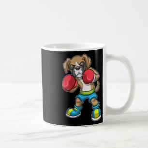 Caneca De Café Boxer De Cães Boxando Luvas Boxando Para Homens Me