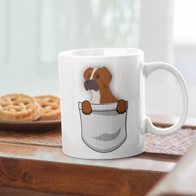 Caneca De Café Boxer de Cuta Personalizado para Treinador de Cães (Criador carregado)
