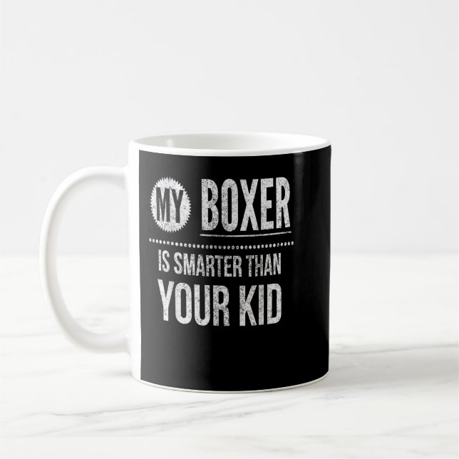 Caneca De Café Boxer Dog Engraçado para Pais-Mãe Mulheres (Esquerda)