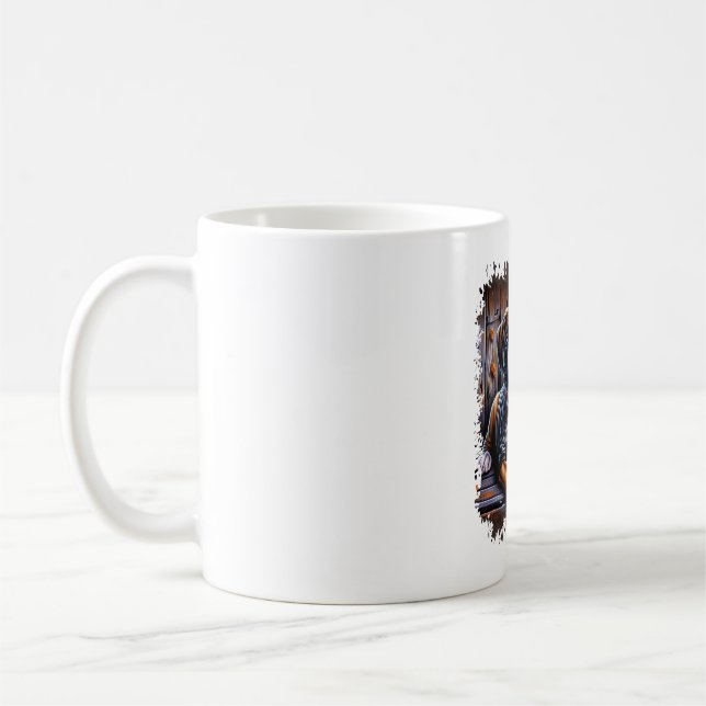Caneca De Café Boxer Dog Halloween (Esquerda)