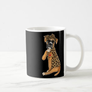 Caneca De Café Boxer Dog Lover Tee Amo Mamãe Tatuagem Leopard Mot