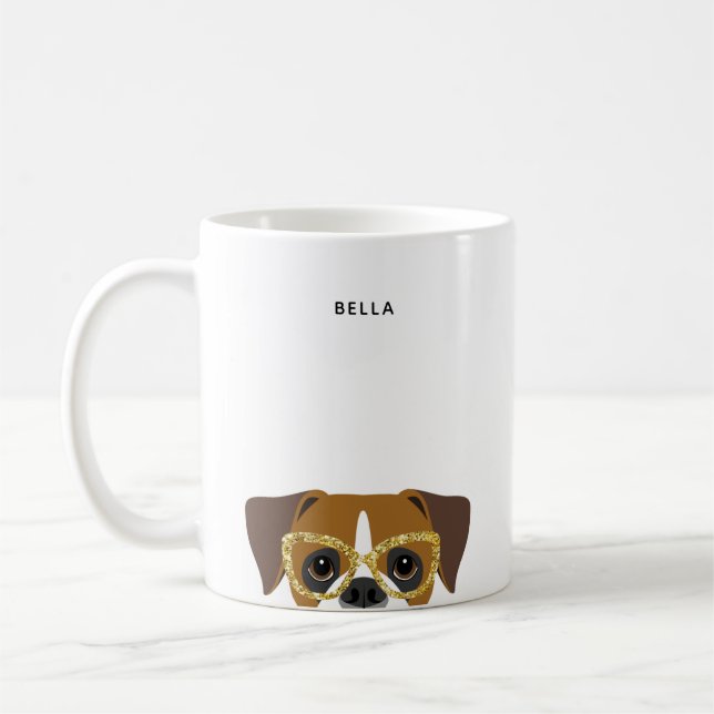 Caneca De Café Boxer Dog Mugs (Esquerda)