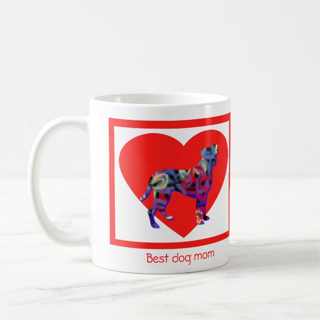 Caneca De Café Boxer Dog Red Day Heart Coffee Mug (Esquerda)
