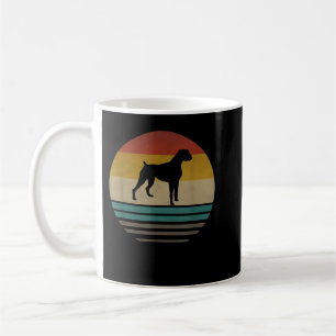 Caneca De Café Boxer Dog Retro Vintage 70s Silhouette Breed Boxer