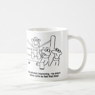 Caneca De Café Boxer On the Ropes Cartoon