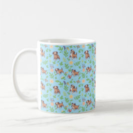 Caneca de Café Boxer Presente Floral de Primavera 