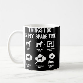 Caneca De Café Boxer Things Do Spare Time Funny Dog Mom Dad