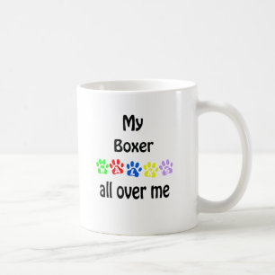 Caneca De Café Boxer Walks Design
