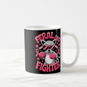Caneca De Café Boxigamento Da Consciência Do Cancer Da Mama Feral