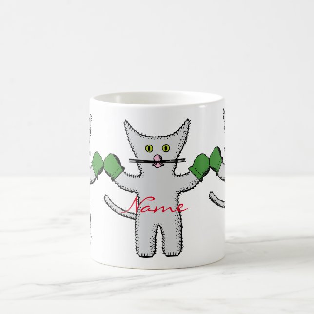 Caneca De Café Boxin Kitten com Mittens Thunder_Cove (Centro)