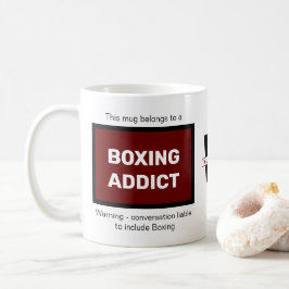 Caneca De Café Boxing Addict Your Name Monograma Inicial