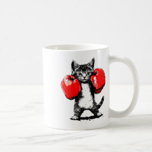 Caneca De Café Boxing Cat Sport Luvas Legal Cute Funny Men Mulher