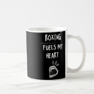 Caneca De Café Boxing Combustes Meu Coração Pulando Luvas