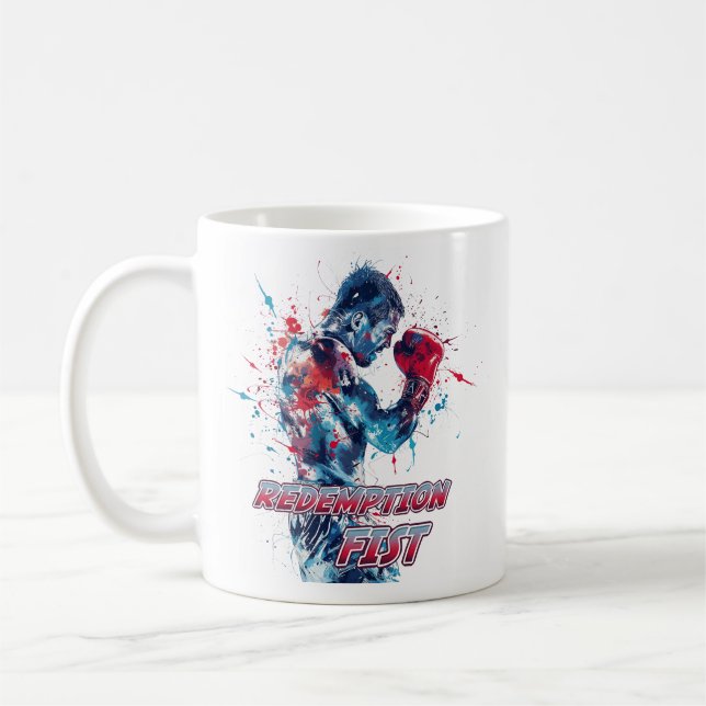 Caneca De Café Boxing Fans Graphic and Text (Esquerda)