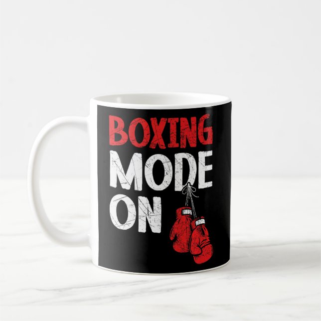 Caneca De Café Boxing Mode On Professional Boxer Knockout Puncher (Esquerda)