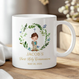 Caneca De Café Boy First Holy Communion Ceramic Mug 11 oz