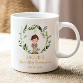 Caneca De Café Boy First Holy Communion Favor Ceramic Mug 11 oz